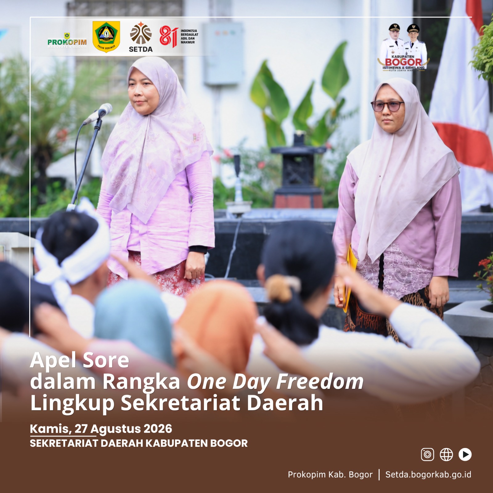 One Day Freedom, Wujud Apresiasi Pemkab Bogor untuk OB, Security, dan Petugas Kebersihan