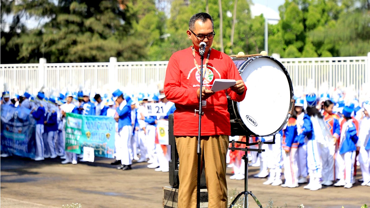 Semangat 6.000 Pelajar Menggema di Marching Competition  pada Peringatan Hari Pendidikan Nasional Tingkat Kabupaten Bogor 2025