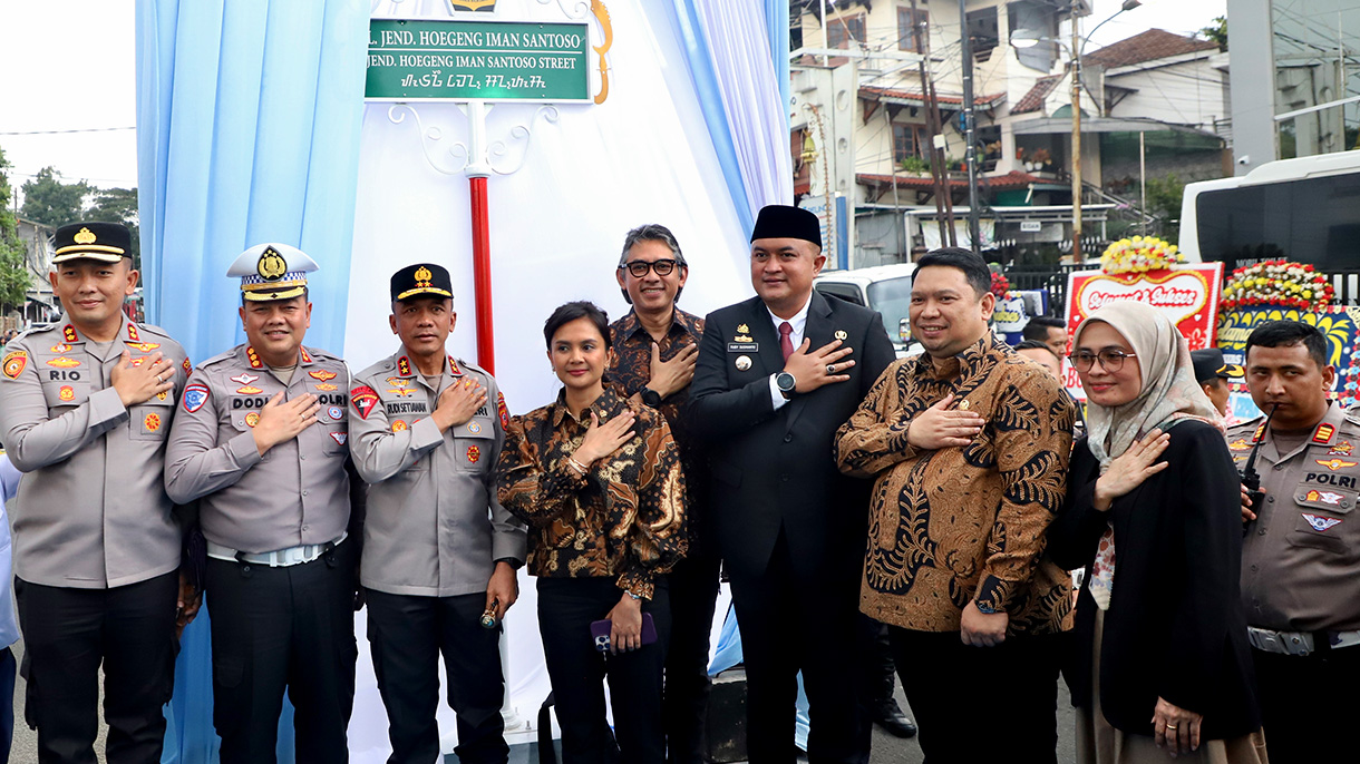 Bupati Bogor Rudy Susmanto Resmikan Tiga Pos Polisi dan Penamaan Jalan Jenderal Hoegeng
