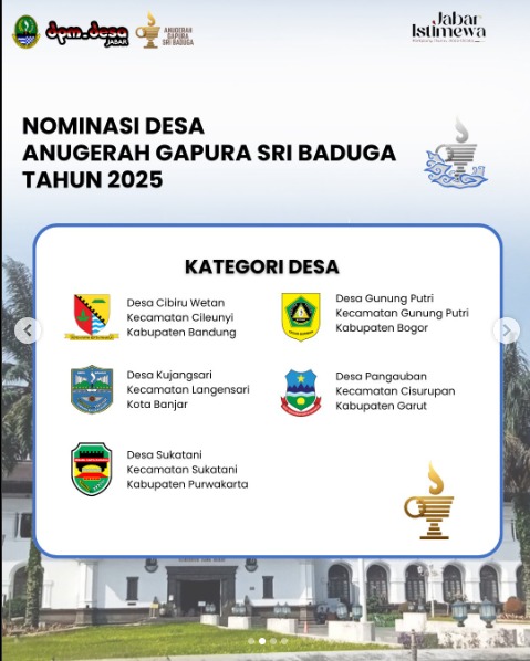 Desa Gunung Putri Lolos Lima Besar Anugerah Gapura Sri Baduga 2025 Tingkat Jawa Barat