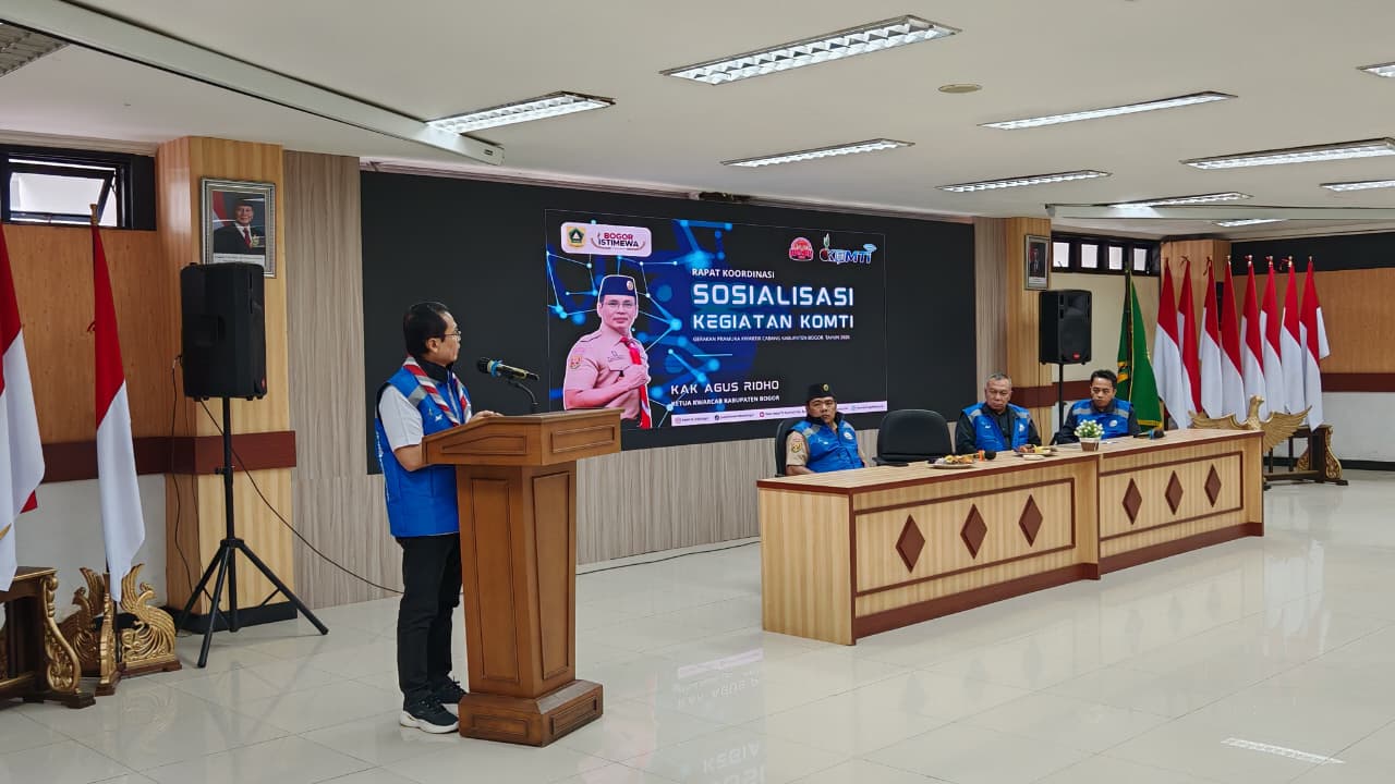 Kwarcab Pramuka Kabupaten Bogor Bersama Diskominfo Sosialisasikan Program KOMTI 2026 untuk Perkuat Transformasi Digital Kepramukaan
