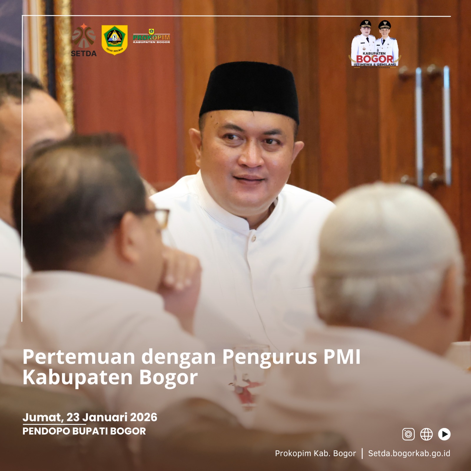 Bupati Bogor Perkuat Sinergi Dengan PMI Bangun Sistem Kebencanaan Terintegrasi