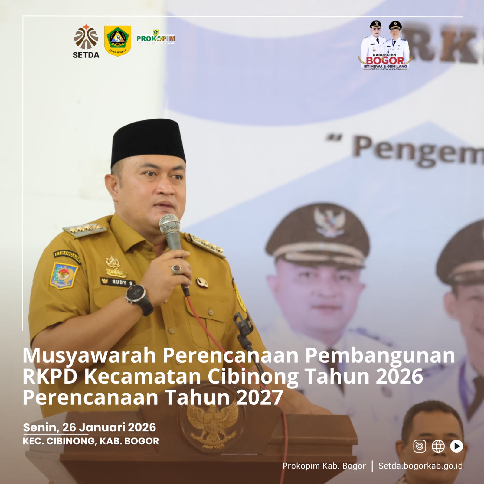 Bupati Bogor Fokuskan Penataan Lingkungan, Banjir, dan Pendidikan di  Wilayah Cibinong Pada Musrenbang RKPD 2026