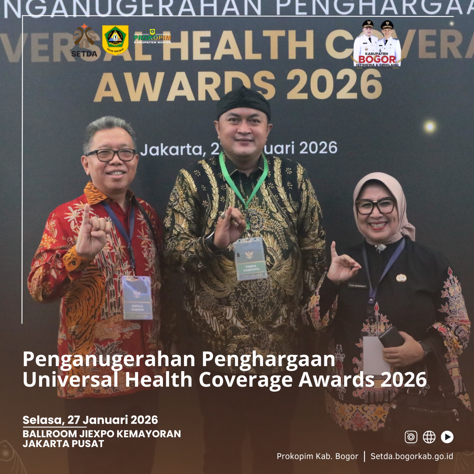 Kabupaten Bogor Raih Penghargaan Universal Health Coverage (UHC) Award 2026 Kategori Madya