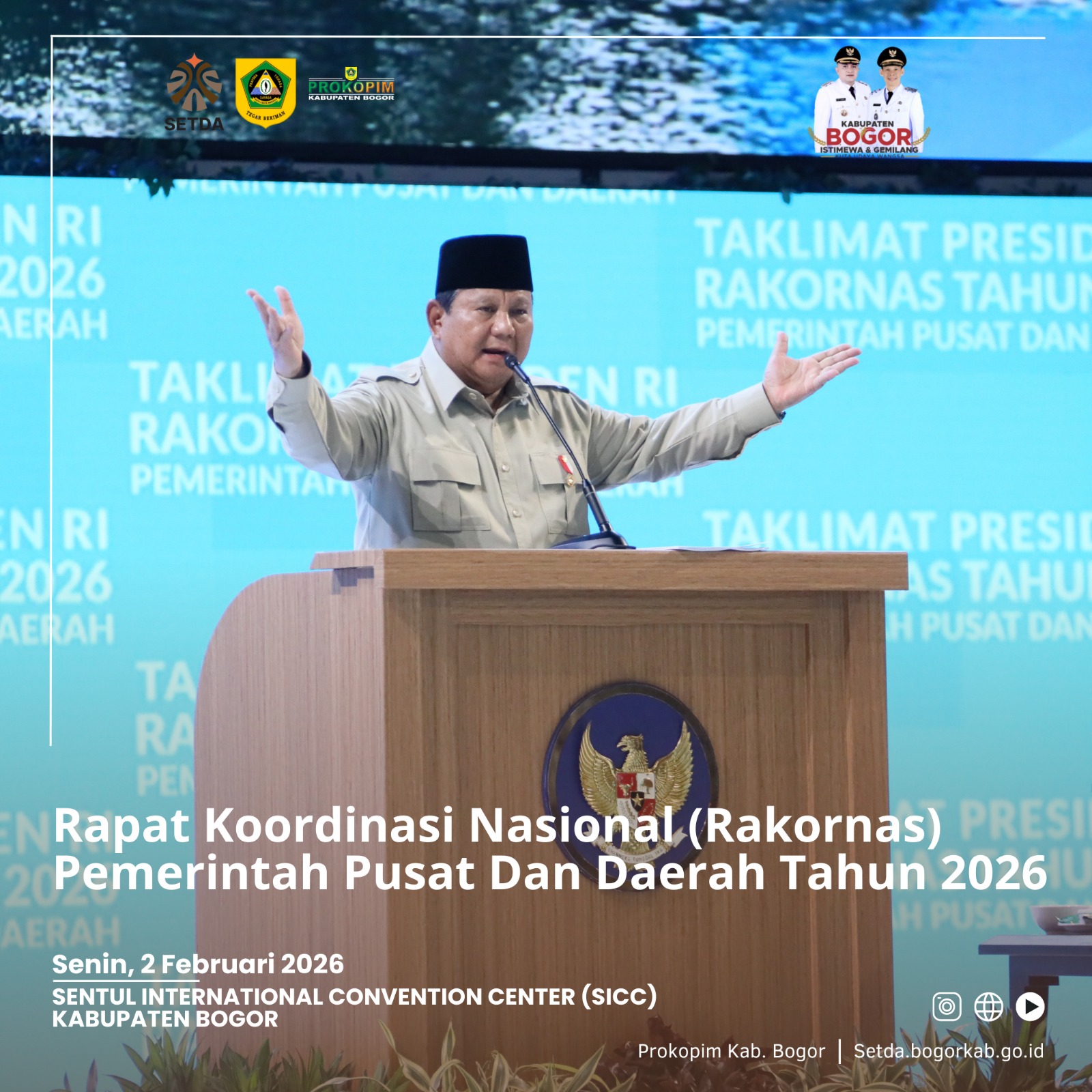 Rudy Susmanto Mengikuti Arahan Presiden Prabowo Di Rakornas 2026