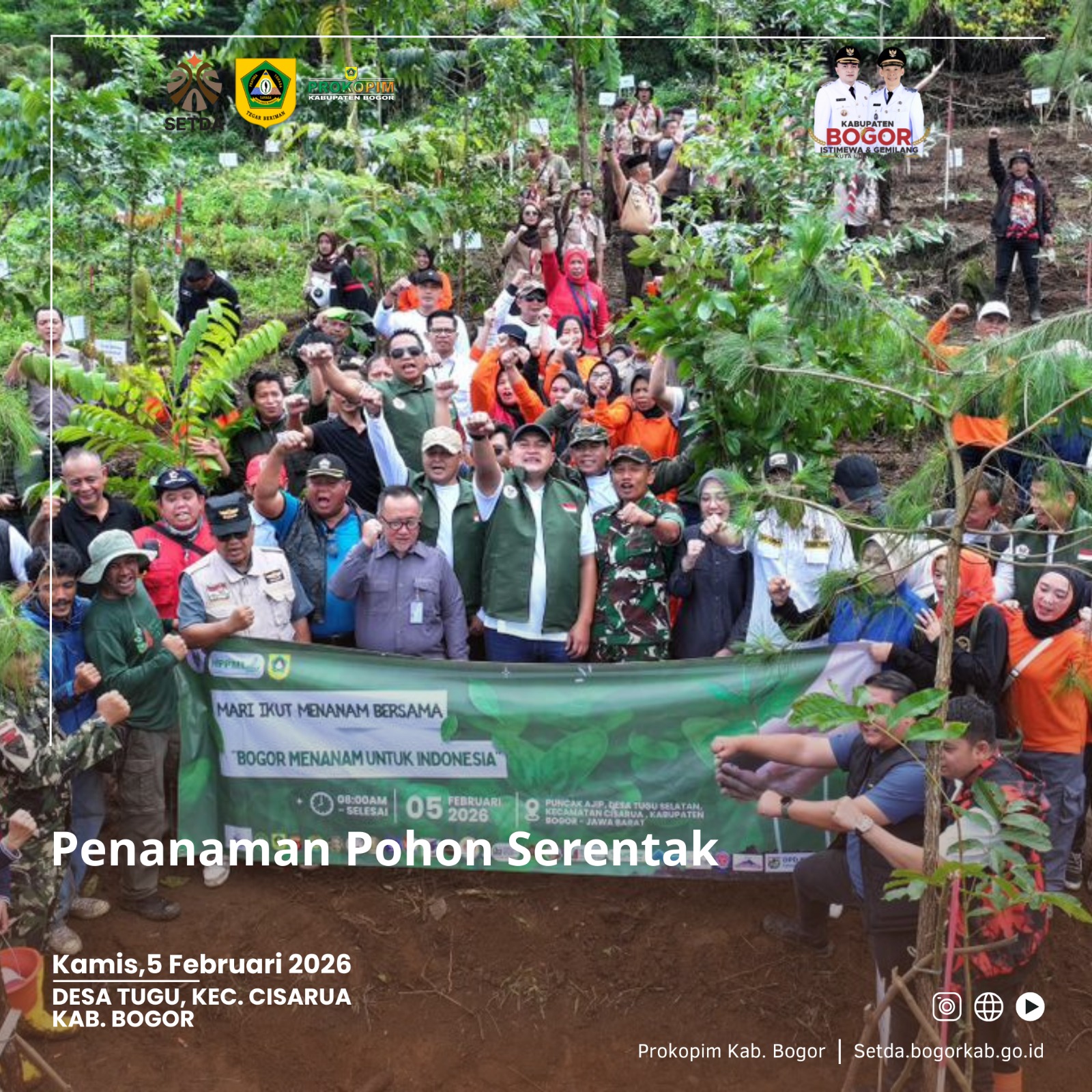 Rudy Susmanto Pimpin Penanaman Pohon Serentak di Hutan Kota, Bogor Harus Kembali Hijau
