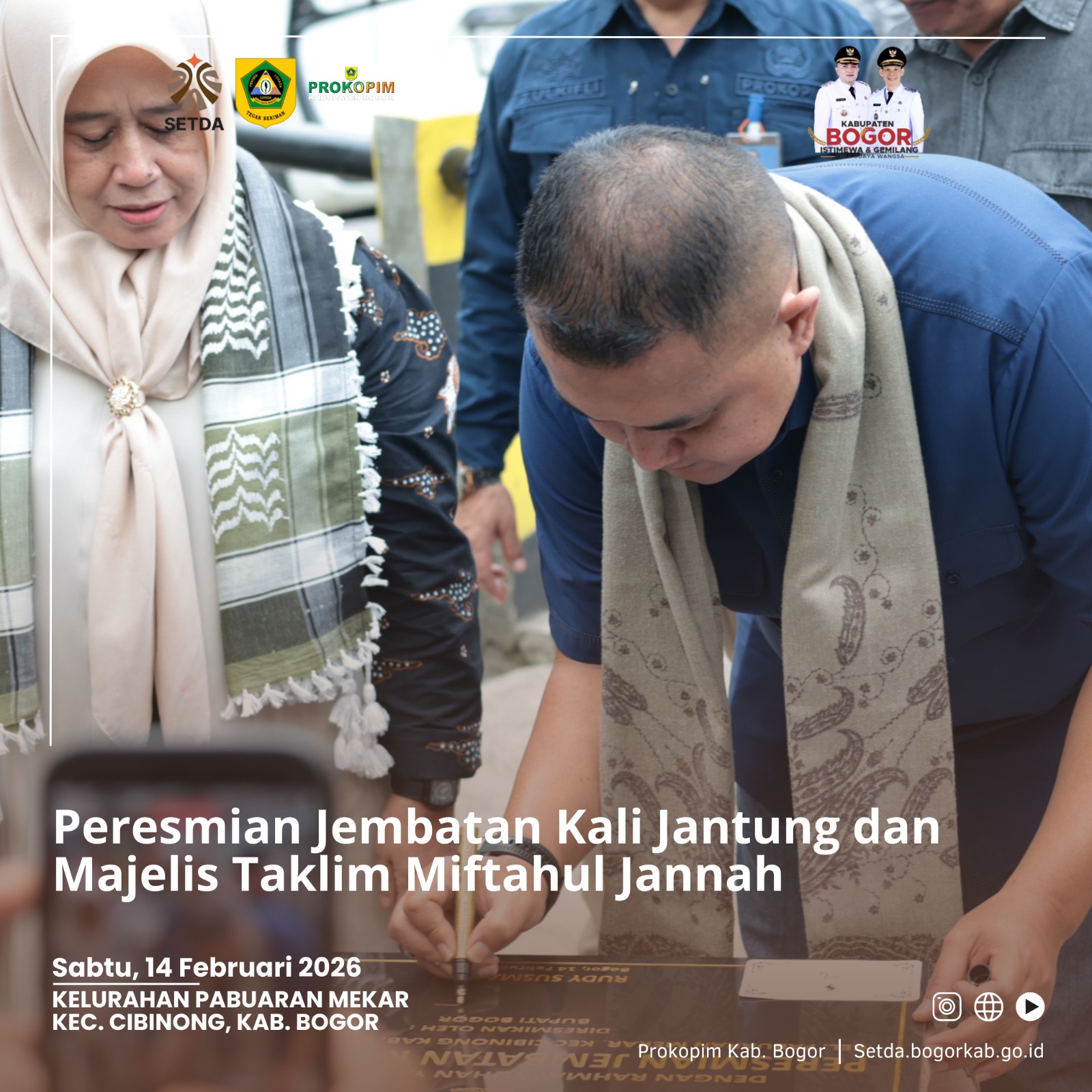 Bupati Bogor Rudy Susmanto Resmikan Jembatan Kali Jantung, Tegaskan Komitmen Nyata Atasi Persoalan Masyarakat