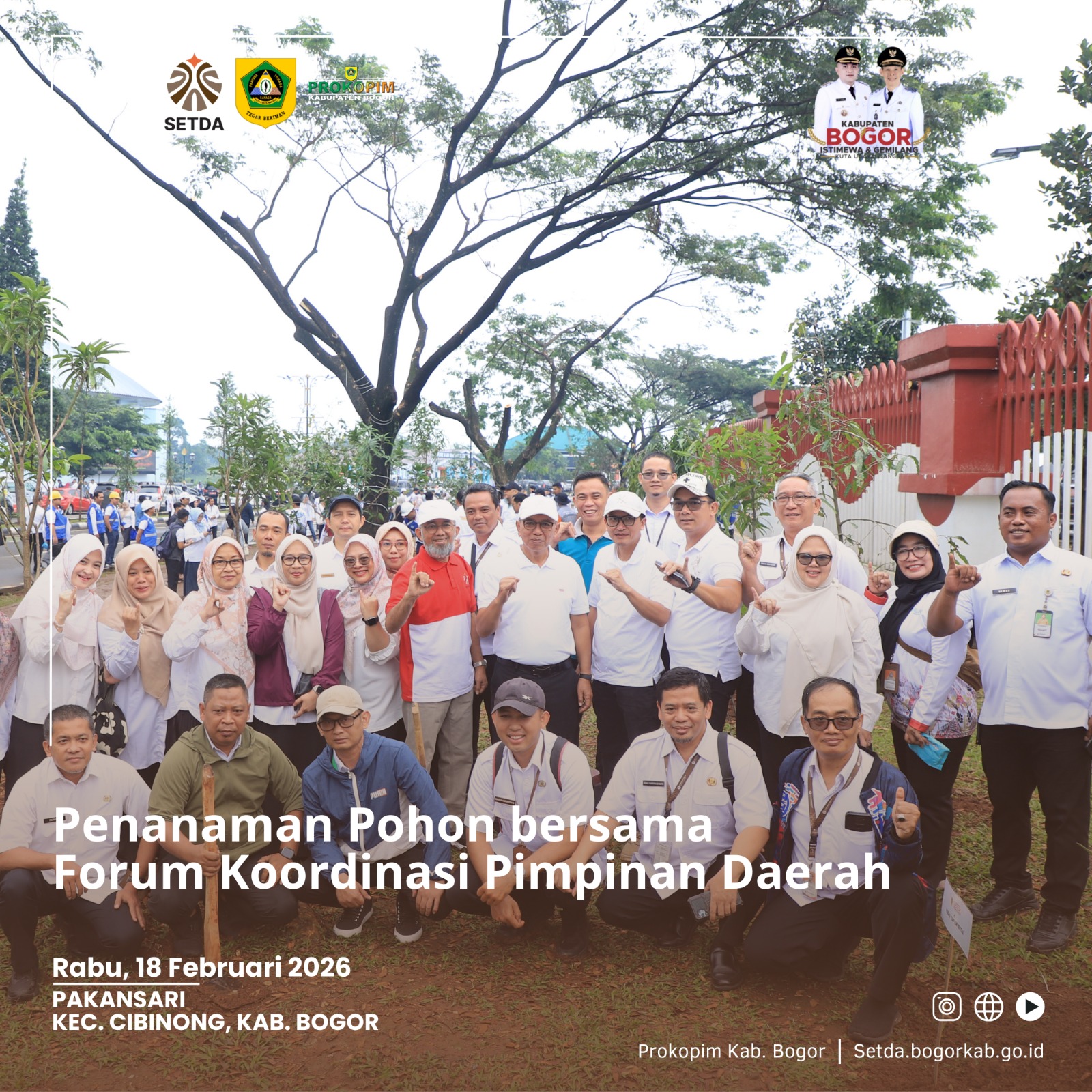 Rudy Susmanto Pimpin Korve Tanam 1.000 Pohon di Kawasan Gelora Pakansari