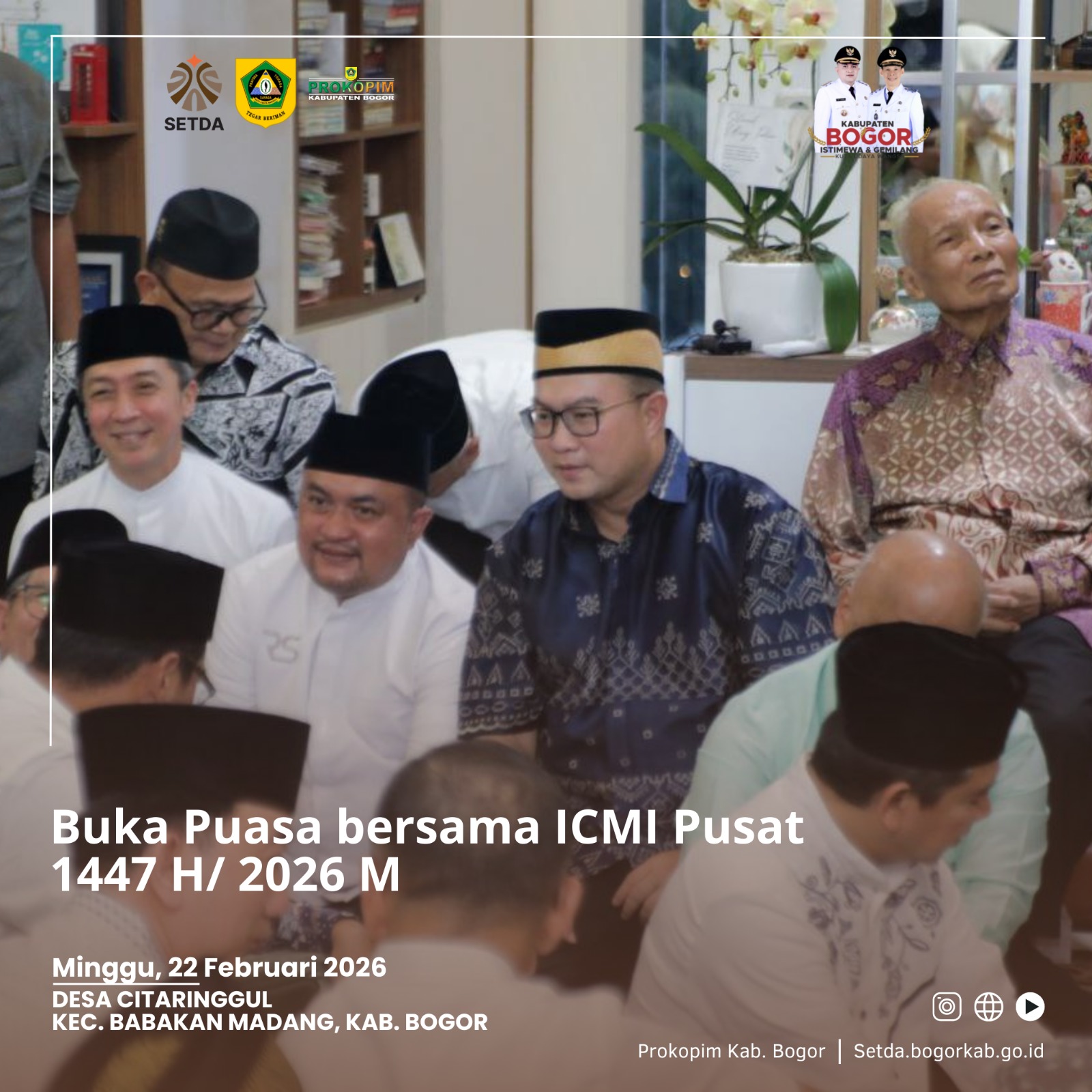 Bupati Bogor Rudy Susmanto Hadiri Buka Puasa Bersama ICMI, Perkuat Ukhuwah Dan Kebersamaan
