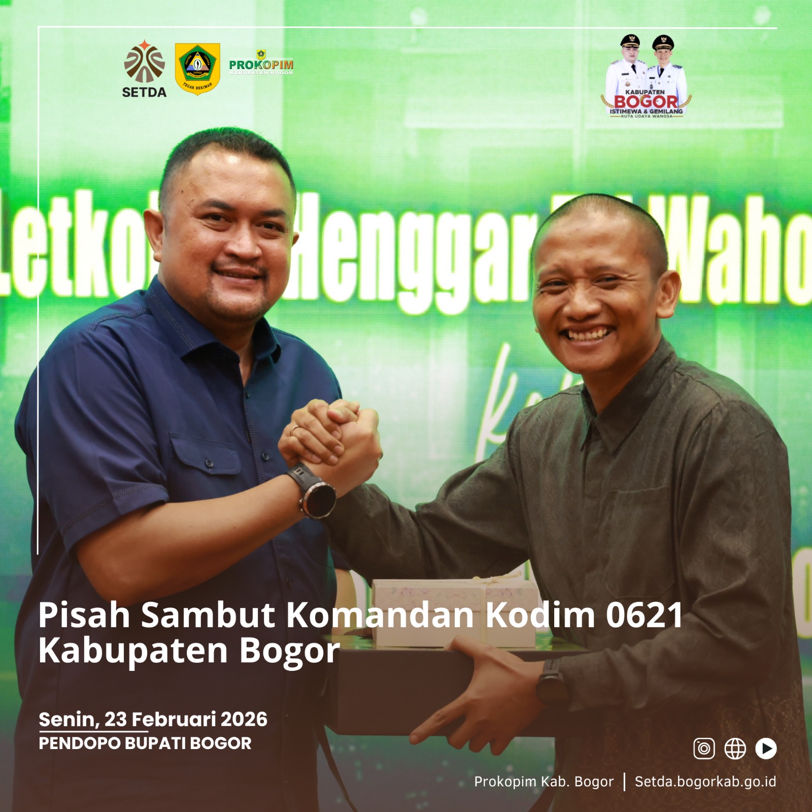 Sambut Dandim Baru, Rudy Susmanto Tegaskan Sinergi TNI–Pemda Kunci Bangun Daerah