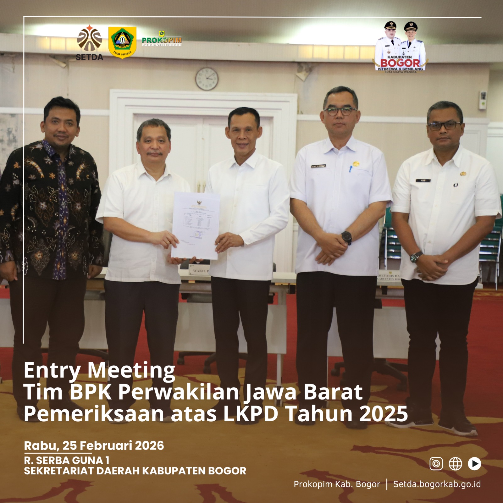 Jaro Ade Harap Pendampingan BPK Jabar Jaga Kualitas WTP