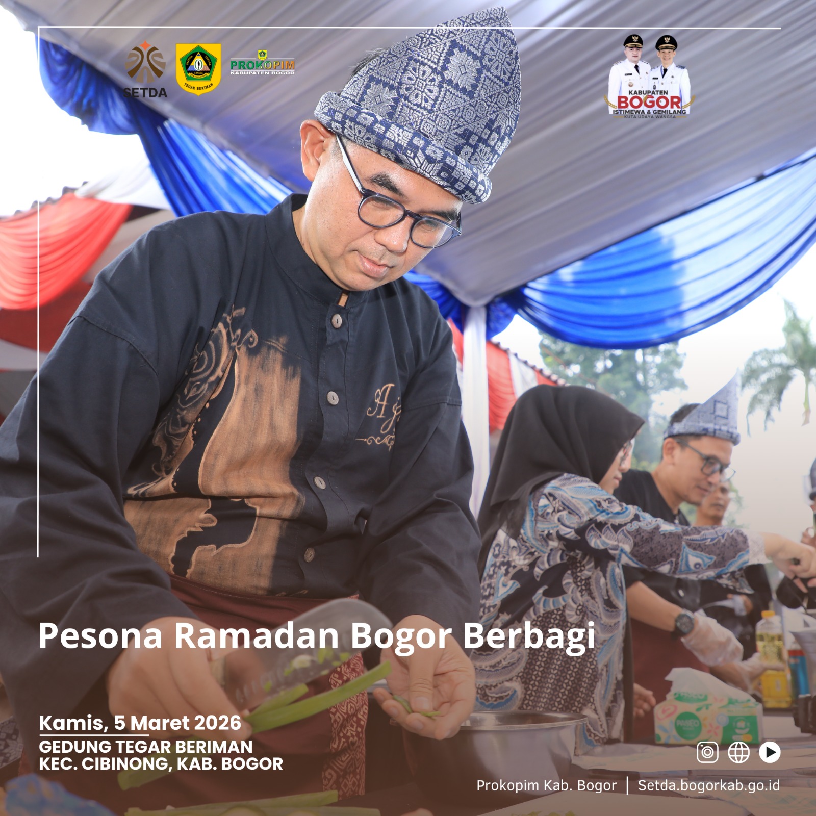 Bupati Bogor Masak Bersama Perangkat Daerah dalam Pesona Ramadan, Perkuat Kebersamaan dan Semangat Berbagi