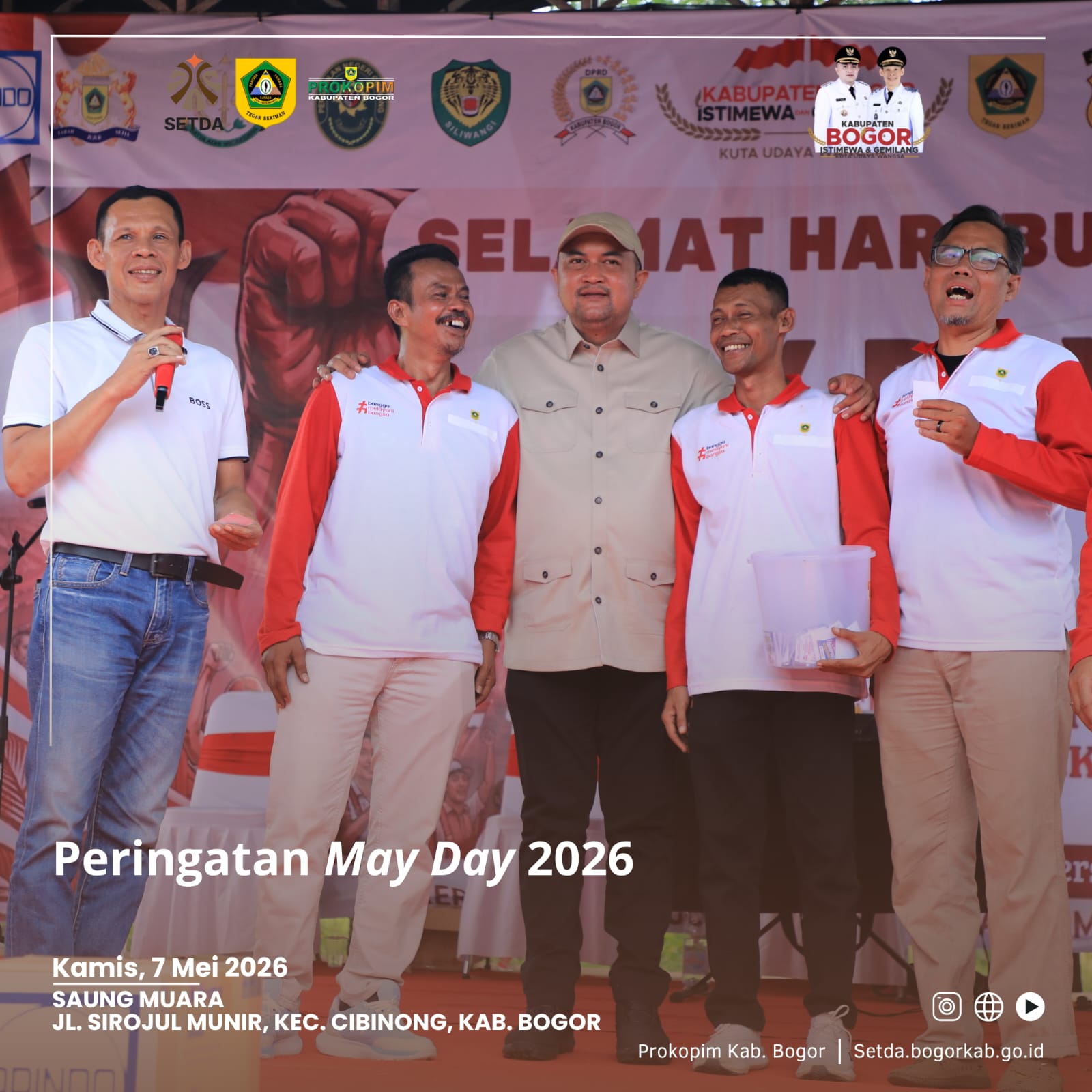 Bupati Bogor Apresiasi Buruh Jaga Kondusivitas Daerah dan Perkuat Sinergi di Momentum Mayday
