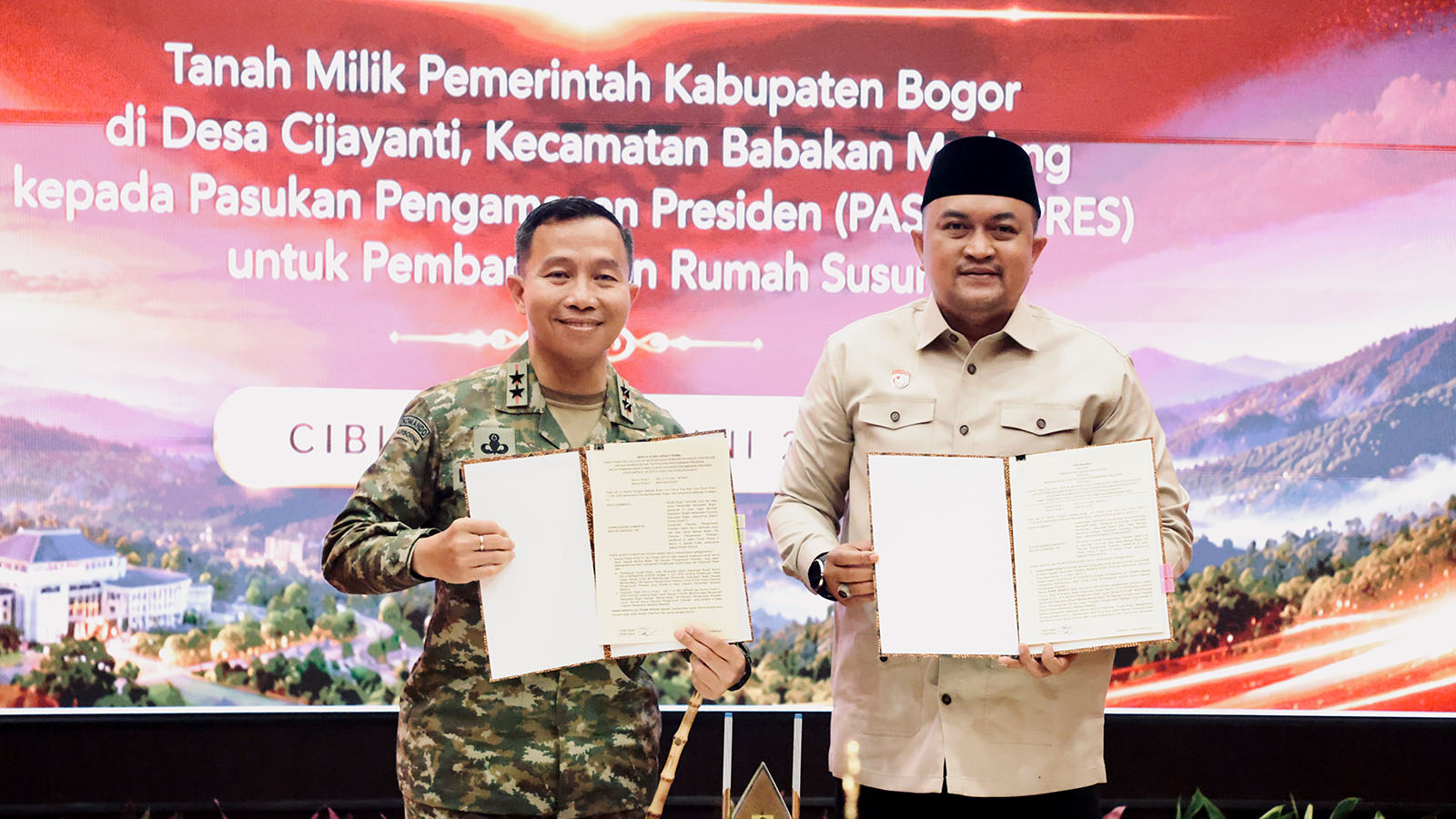 Pemkab Bogor Hibahkan Lahan untuk Pembangunan Rusun Paspampres