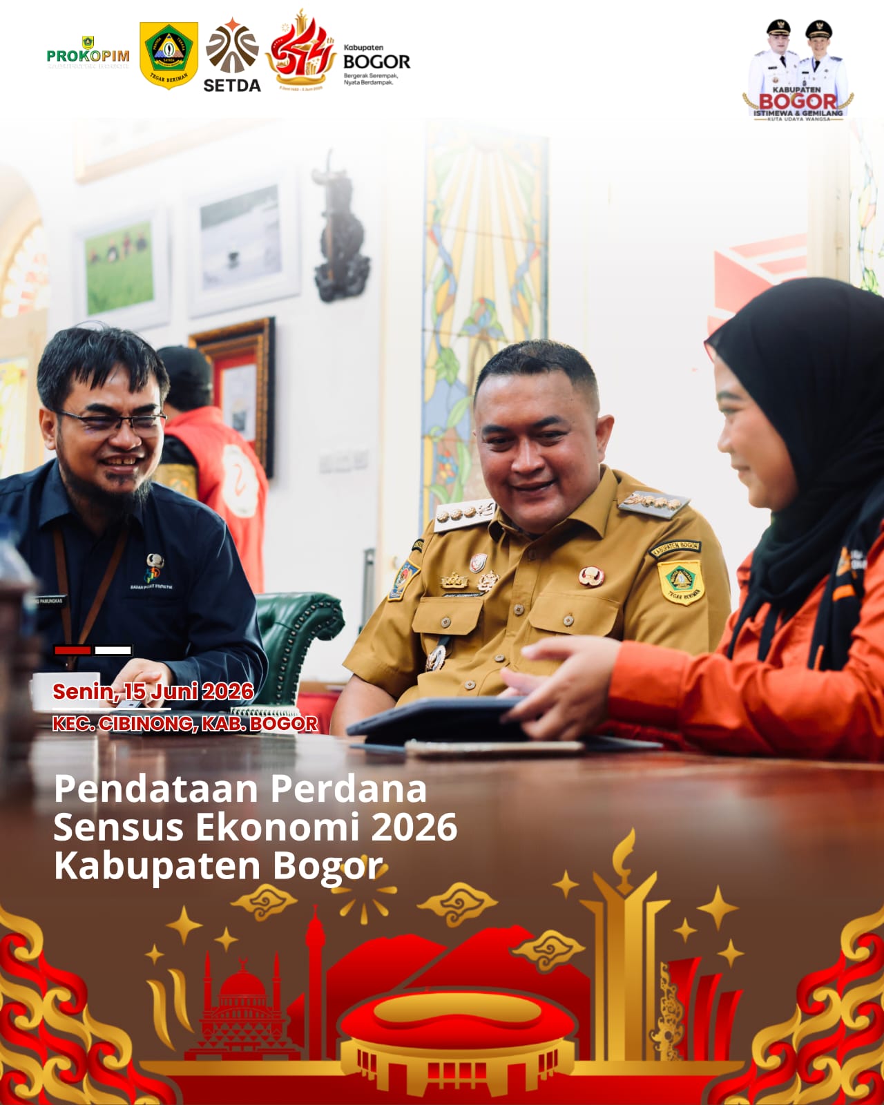 Bupati Bogor Rudy Susmanto Jalani Pendataan Perdana Sensus Ekonomi 2026, Ajak Masyarakat Berikan Data Akurat