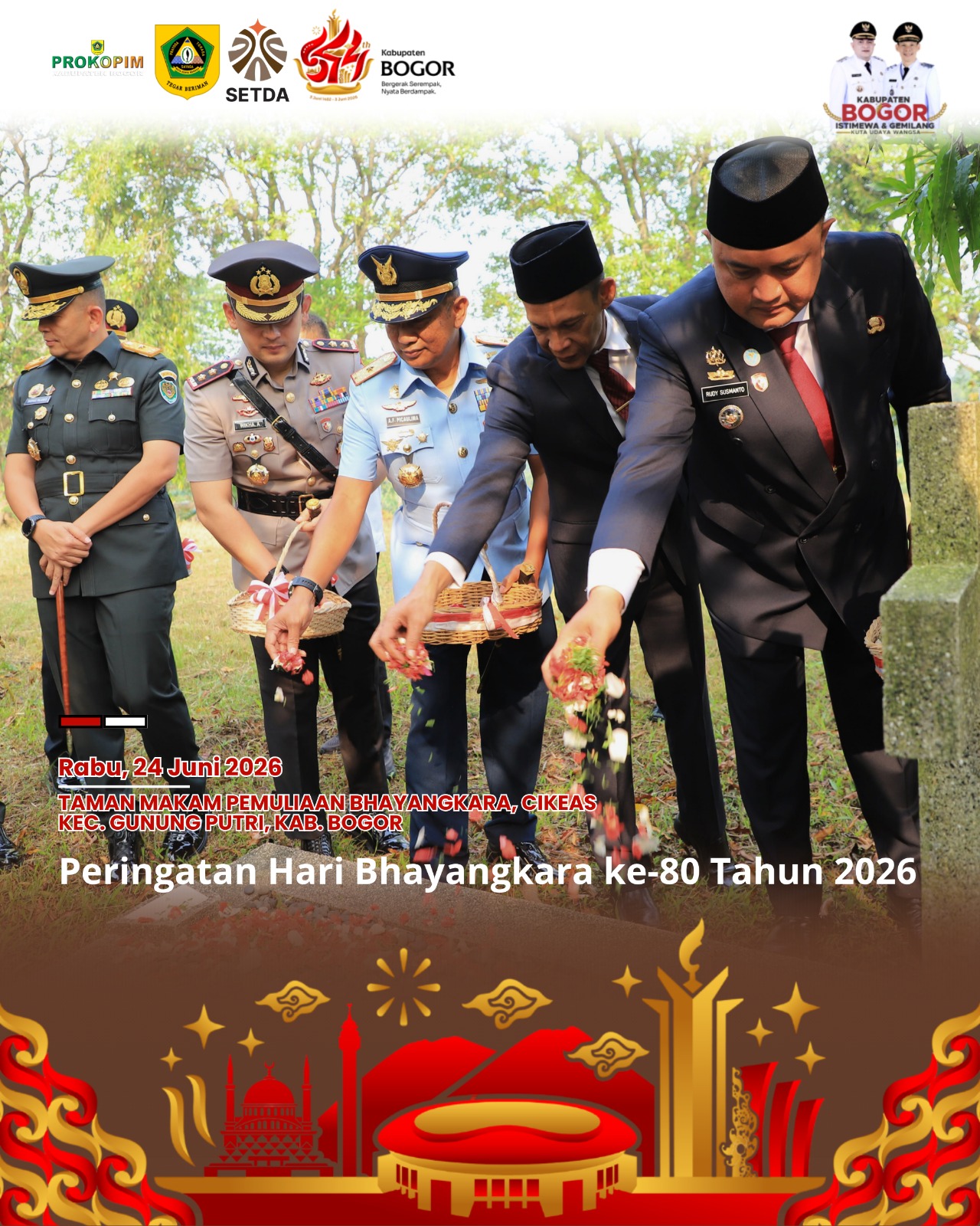 Rudy Susmanto Ikuti Tabur Bunga di TMP Brimob, Tegaskan Pengabdian Untuk Negeri Harus Dilanjutkan