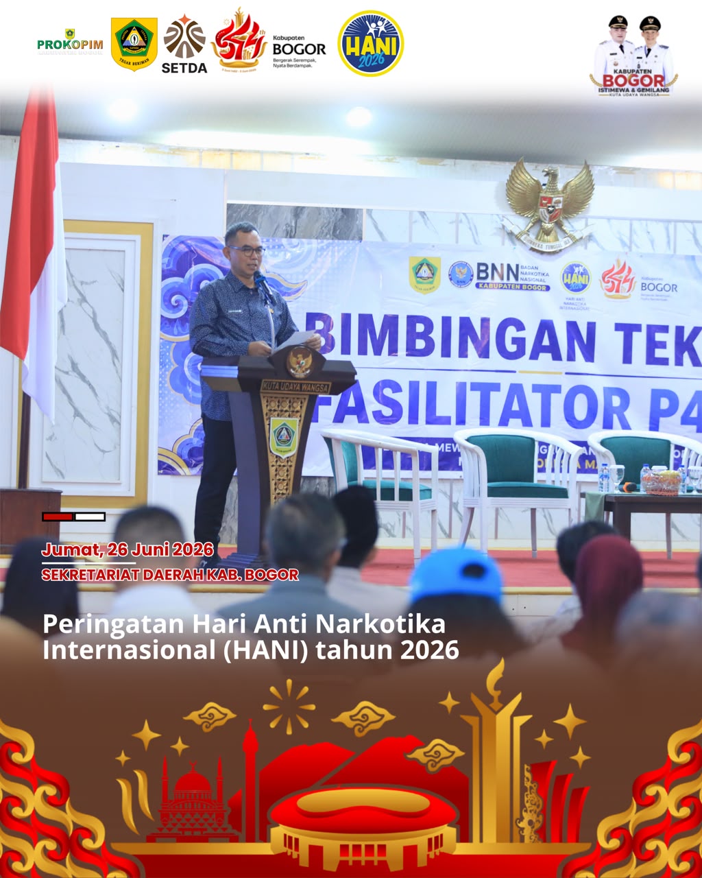 Peringati HANI 2026, Pemkab Bogor Sinergi Dengan BNN Komitmen Perang Lawan Narkoba Melalui Penguatan Desa dan Kelurahan Bersinar