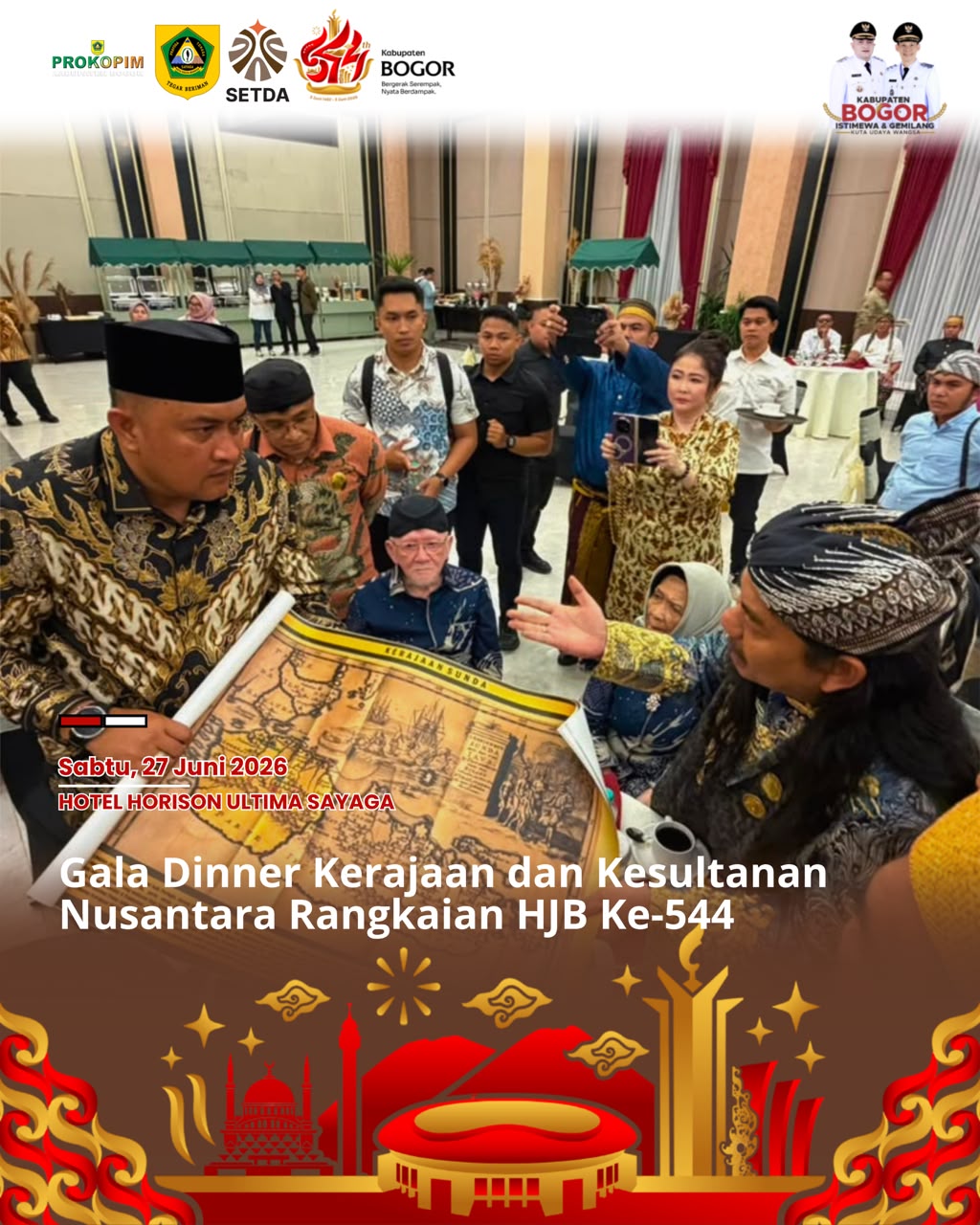 Bupati Bogor Rudy Susmanto Terima Sejumlah Tanda Kehormatan dari Kerajaan dan Kesultanan Nusantara
