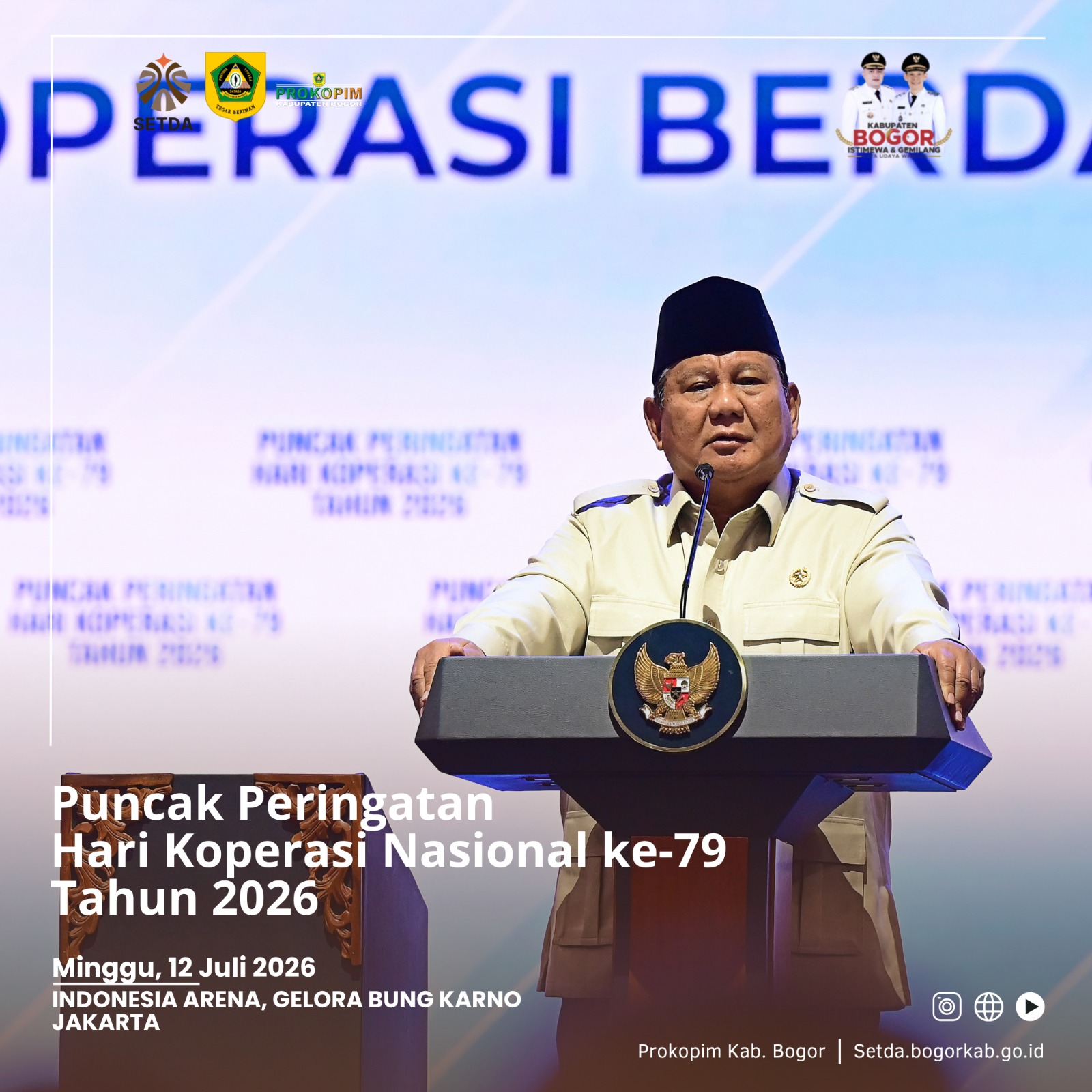 Bupati Bogor Hadiri Puncak Hari Koperasi Nasional ke-79, Tegaskan Dukungan terhadap Penguatan Ekonomi Kerakyatan