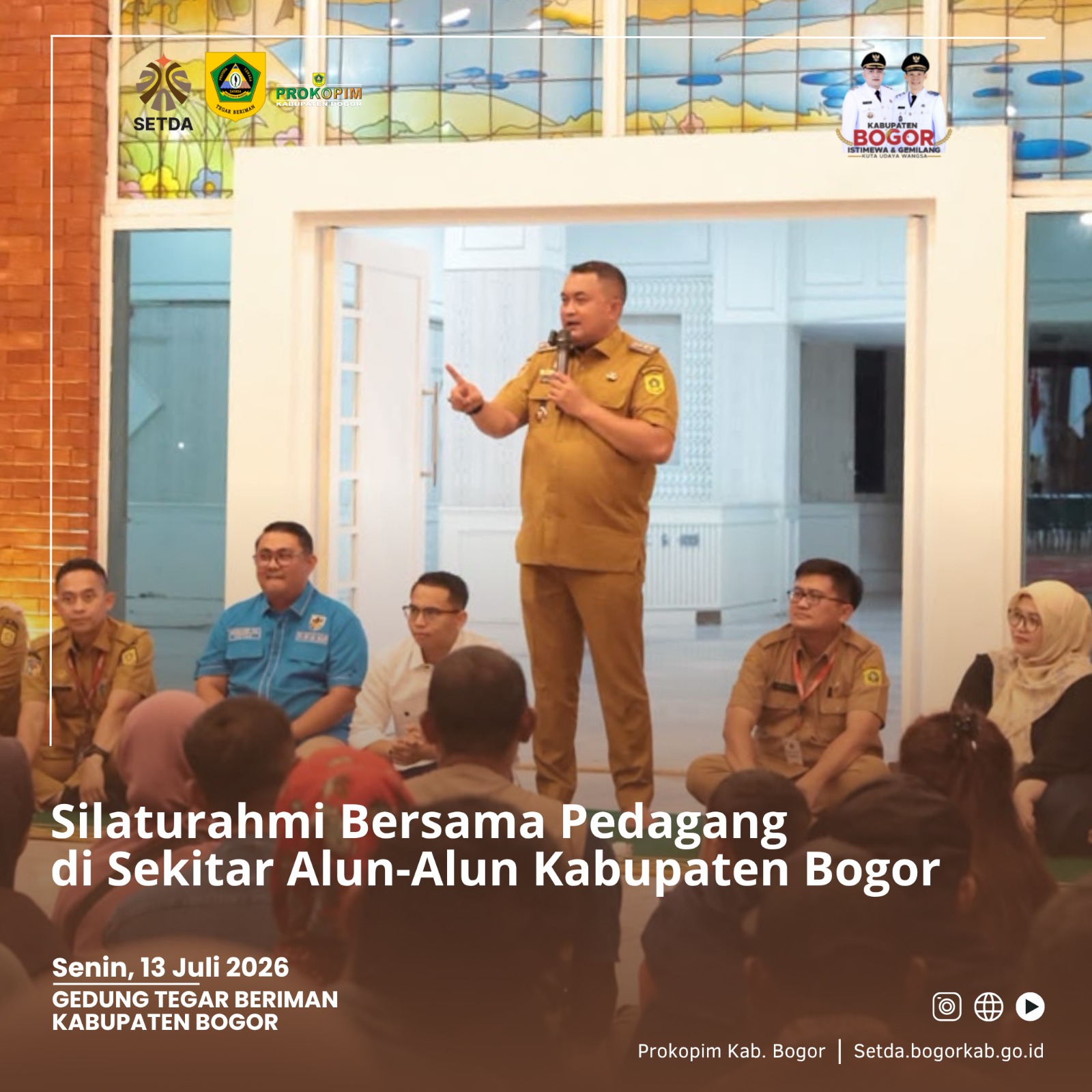Bupati Bogor Rudy Susmanto Rangkul Pedagang, Berikan Ruang Usaha dengan Komitmen Bersama Menjaga Kebersihan