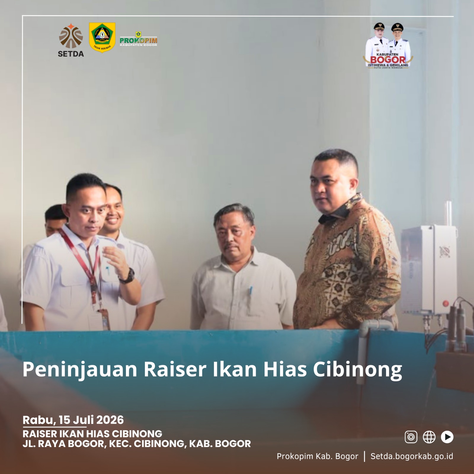 Bupati Bogor Tinjau Raiser Ikan Hias BRIN, Perkuat Kolaborasi Inovasi Perikanan